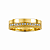 Aliança Reta com Friso Polida Diamantada com Filete de Moissanites 5mm Ouro 18k - Imagem 1