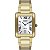 Relógio Orient Masculino Dourado Retangular Safira Estilo Tank GGSS1021B3KX - Imagem 1