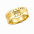 Aliança Reta com Friso Gravação Externa 8mm Ouro 18k. - Imagem 1
