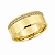 Aliança Reta Semi Anatômica Borda Chanfrada com Filete de Diamantes 8mm Ouro 18k. - Imagem 1