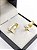 Aliança Reta com Friso Polida Filete de Diamantes 4mm Ouro 18k. - Imagem 4