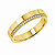 Aliança Reta com Friso Polida Filete de Diamantes 4mm Ouro 18k. - Imagem 1