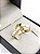 Aliança Reta com Friso Polida Filete de Diamantes 4mm Ouro 18k. - Imagem 2