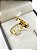 Aliança Reta com Friso Polida Filete de Diamantes 4mm Ouro 18K - Imagem 5