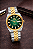 Relógio Orient Masculino Automático Heritage Bicolor Safira Verde YN6TT005 E1SK Original - Imagem 2