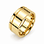 Aliança Reta com Friso Semi Anatômica 6,0mm Ouro 18K - Imagem 1