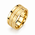 Aliança Reta com Friso Textura 6mm Ouro 18K - Imagem 1