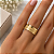 Aliança Reta com Friso Textura 6mm Ouro 18K - Imagem 2