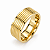 Aliança Reta com Friso Polida 7mm Ouro 18K - Imagem 1