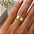 Aliança Reta com Borda Diamantada Solitário 6mm Ouro 18K - Imagem 5