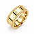 Aliança Reta com Borda Diamantada Solitário 6mm Ouro 18K - Imagem 1