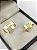 Aliança Reta com Friso Trio de Diamantes Cravados 6mm Ouro 18K - Imagem 4
