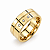 Aliança Reta com Friso Trio de Diamantes Cravados 6mm Ouro 18K - Imagem 1