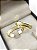 Aliança Reta com Friso Textura Borda Chanfrada 4mm Ouro 18K - Imagem 2