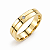 Aliança Reta com Friso Semi Anatômica 3,5mm Ouro 18K - Imagem 1