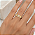Aliança Reta com Friso Filete de Diamantes 6mm Ouro 18K - Imagem 5