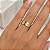 Aliança Reta com Friso Filete de Diamantes 8mm Ouro 18K - Imagem 4