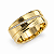 Aliança Reta com Friso Filete de Diamantes 8mm Ouro 18K - Imagem 1