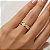 Aliança Reta Semi Anatômica com Friso Borda Chanfrada Filete de Diamantes 4mm Ouro 18K - Imagem 2