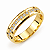 Aliança Reta Semi Anatômica com Friso Borda Chanfrada Filete de Diamantes 4mm Ouro 18K - Imagem 1