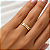Aliança Reta Semi Anatômica com Friso 3 Diamantes Cravados 3,5mm Ouro 18K - Imagem 5