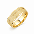 Aliança Reta com Friso Texturizada 5,0mm Ouro 18K - Imagem 1