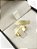 Aliança Reta com Friso Texturizada 5,0mm Ouro 18K - Imagem 2