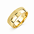 Aliança Reta com Friso Filete lateral Texturizado 6,5mm Ouro 18K - Imagem 1