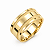 Aliança Reta Semi Anatômica com Friso Textura 8,0mm Ouro 18K - Imagem 1