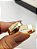 Aliança Reta Semi Anatômica com Filete Transversal de Diamantes 5,0mm Ouro 18K - Imagem 2