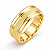 Aliança Reta com Friso Texturizada 6,0mm Ouro 18K - Imagem 1