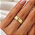 Aliança Reta com Friso Escovado Filete de Diamantes 4,0mm Ouro 18K - Imagem 5
