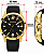 Relógio Technos Masculino Dourado Silicone Preto 2115KPU8P - Imagem 2