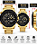 Relógio Technos Masculino Dourado Grande 52mm 20153MAQAB1P - Imagem 3