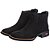 Bota Texana masculina Nobuk Preta Rodeio Bico quadrado lisa sem detalhe Ref 201 - Imagem 2