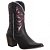 Bota Texana Feminina Botina em Couro Floter Preto Detalhe Bordado a laser ref 768 - Imagem 1