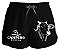 Short Feminino Country Boi Nelore Bermuda Moda Praia Campero Preto - Imagem 1