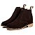 Bota Botina Vira Francesa Masculina Rodeio Couro Nobuk Marrom/Café Bico redondo Ref 197 - Imagem 2