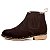Bota Botina Vira Francesa Masculina Rodeio Couro Nobuk Marrom/Café Bico redondo Ref 197 - Imagem 4
