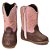 Sapatinho Botinha Texana Infantil Bebe Menina Rosa Country cano longo - Imagem 2