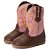 Sapatinho Botinha Texana Infantil Bebe Menina Rosa Country cano longo - Imagem 4