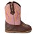 Sapatinho Botinha Texana Infantil Bebe Menina Rosa Country cano longo - Imagem 3