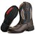 Bota Texana Country Masculina Em Couro Marrom Bordada Ref850 - Imagem 5