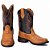 Bota Texana Escamada Montaria Couro Bico Redondo Ref860 Whisky - Imagem 4