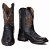 Bota Texana Escamada Country Couro Bico Redondo Masculino Ref861 - Imagem 4
