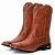 Bota Texana Rodeio Montaria Couro Bico Quadrado Masculina Ref863 - Imagem 2