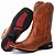 Bota Texana Rodeio Montaria Couro Bico Quadrado Masculina Ref863 - Imagem 5