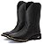 Bota Texana Couro Liso Preto Bico Quadrado Ref 854 - Imagem 4