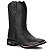 Bota Texana Couro Liso Preto Bico Quadrado Ref 854 - Imagem 1