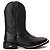 Bota Texana Couro Liso Preto Bico Quadrado Ref 854 - Imagem 3
